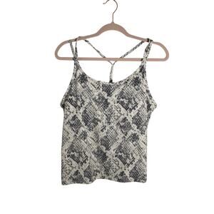 NWOT VS Pink Marble Snake Print Athleisure Workout Racerback Tank Top XL